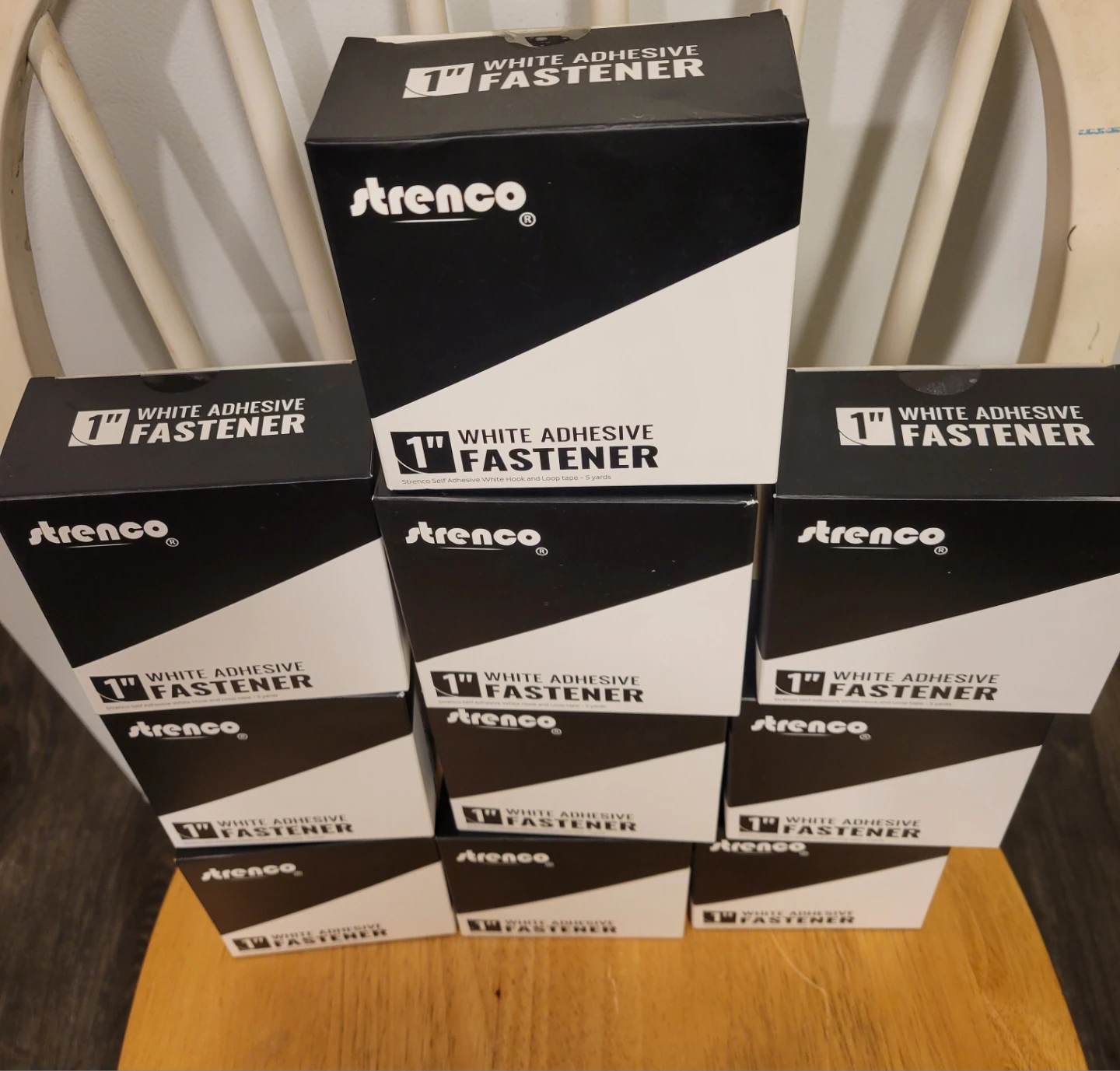 LOT 10 BOXES / Strenco 1" White Hook & Loop Velcro Tape - photo 2