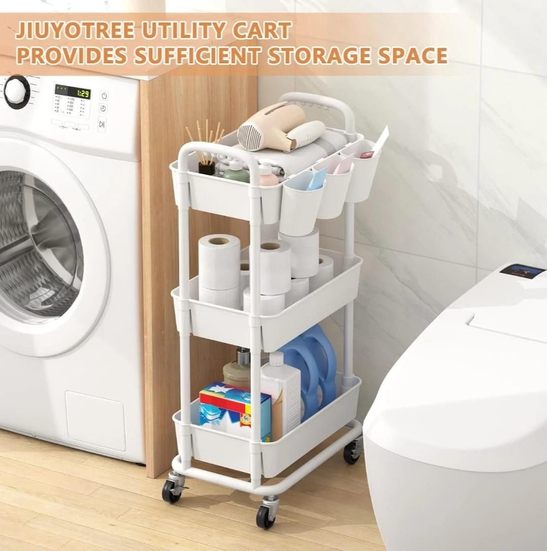 Jiuyotree 3-Tier Utility Rolling Cart - photo 3