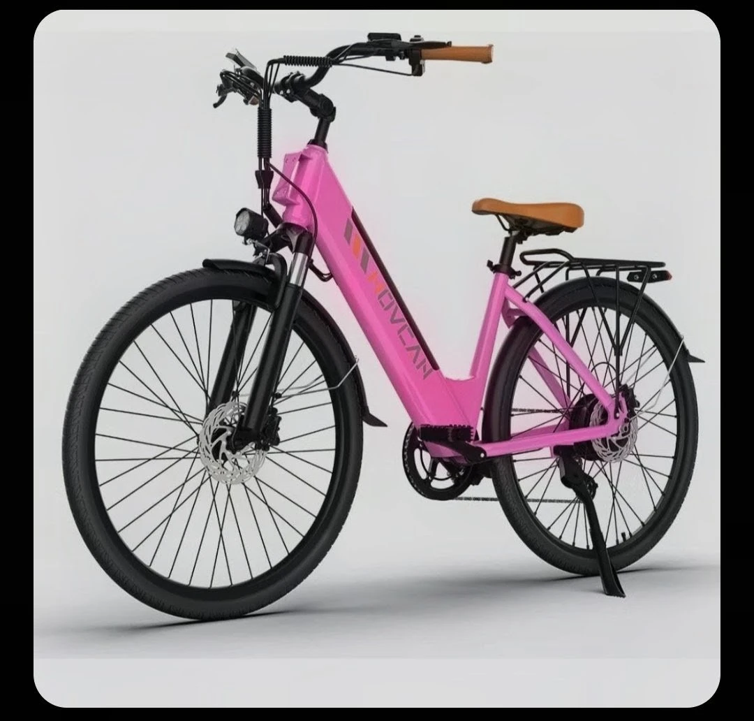 Movcan V80 26 inch Electric Bike  (Barbie Pink)