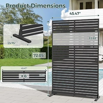 Indoor / Outdoor Privacy Screen (HDPE, Black) - Brand New - photo 4