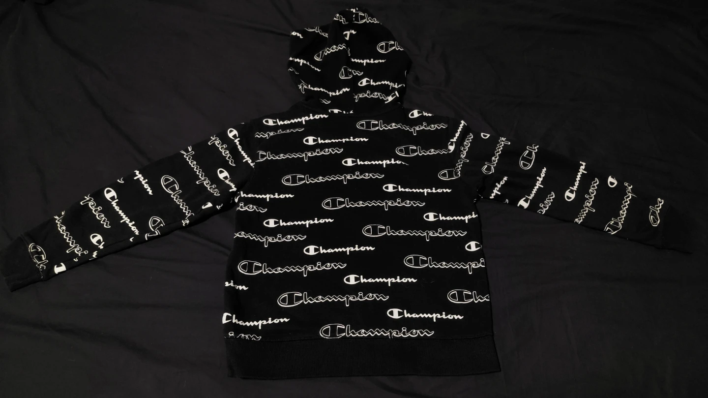 Champion Black Script Hoodie - photo 3