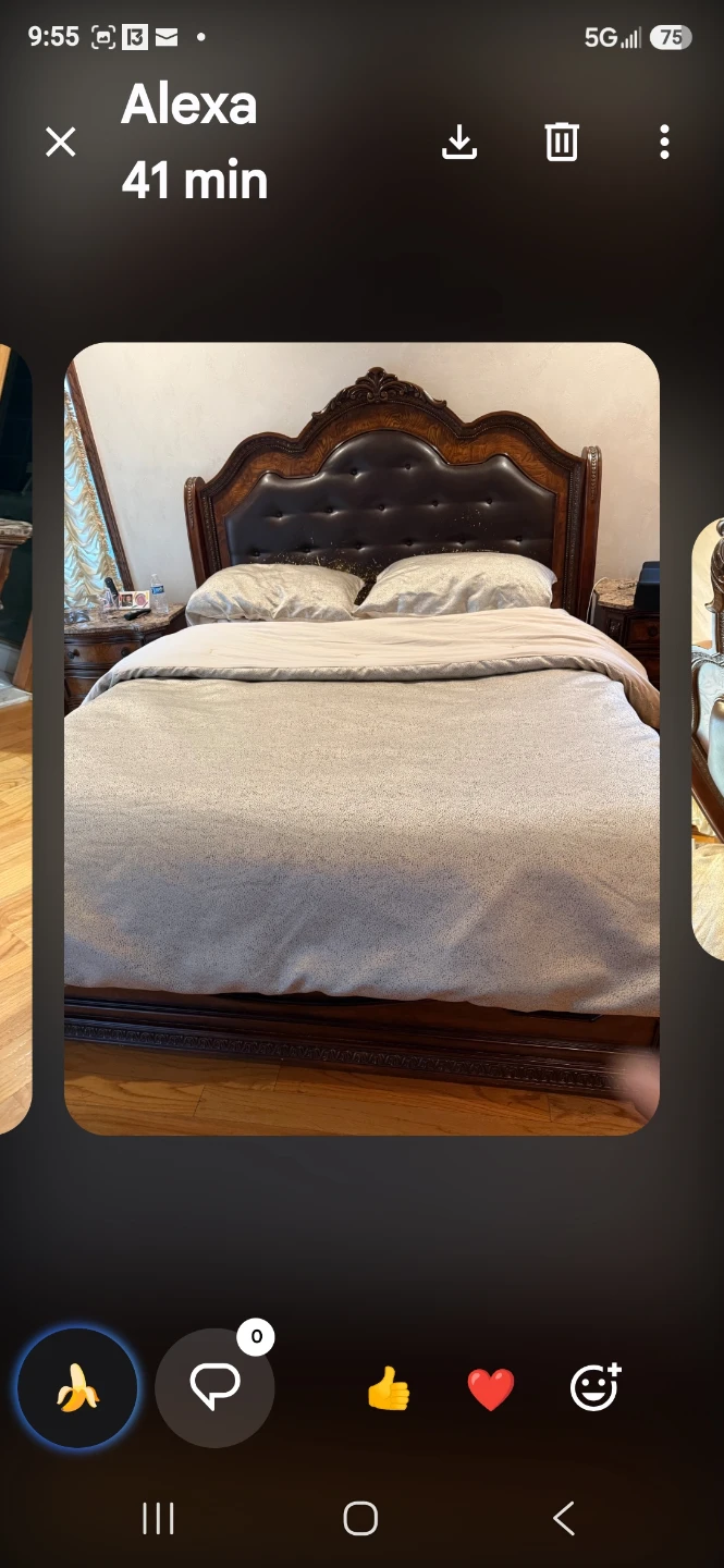 Ornate Wooden Bedroom Dresser and Nightstand Set