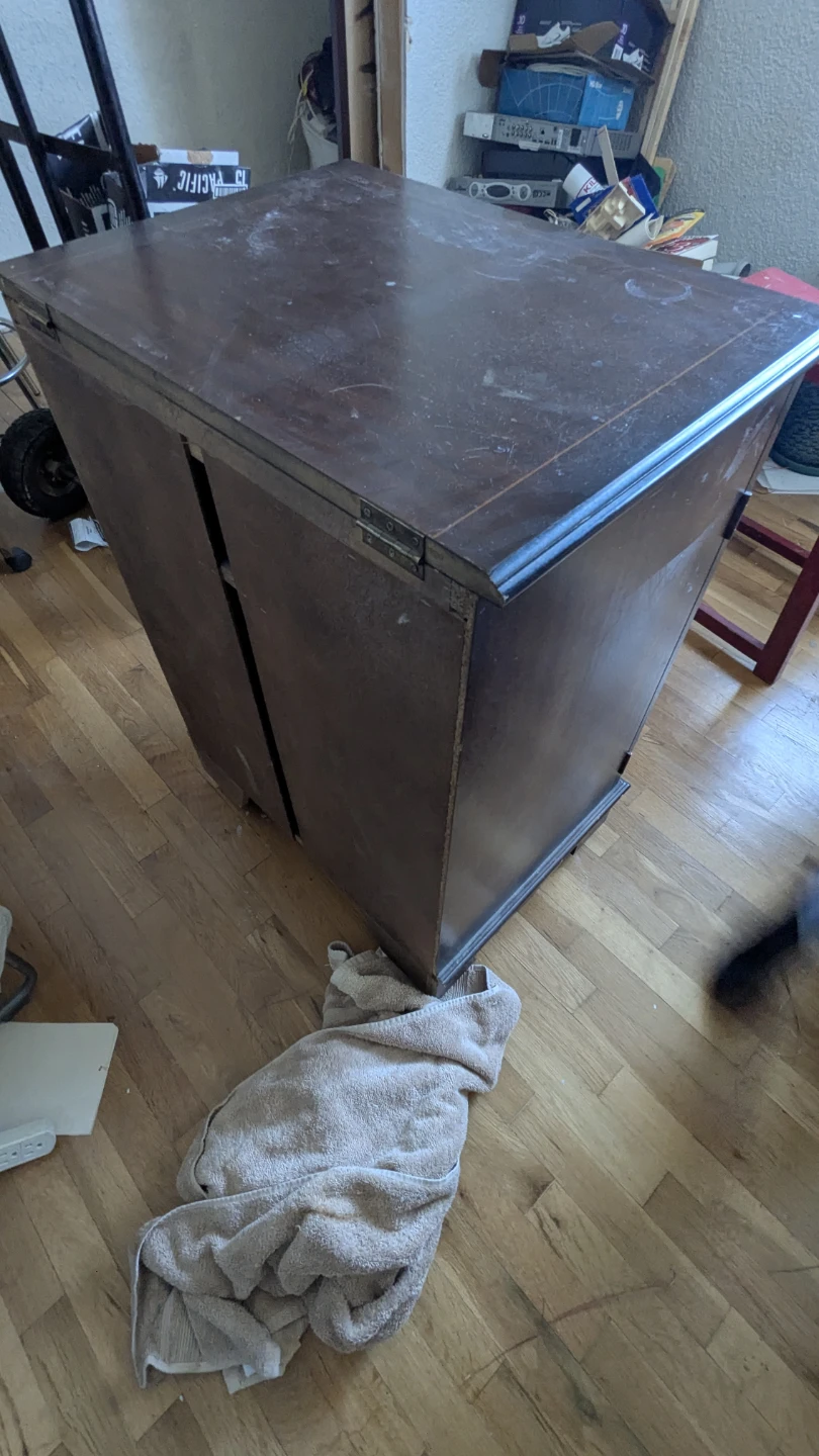 Dark Wood Cabinet Storage Unit - photo 2