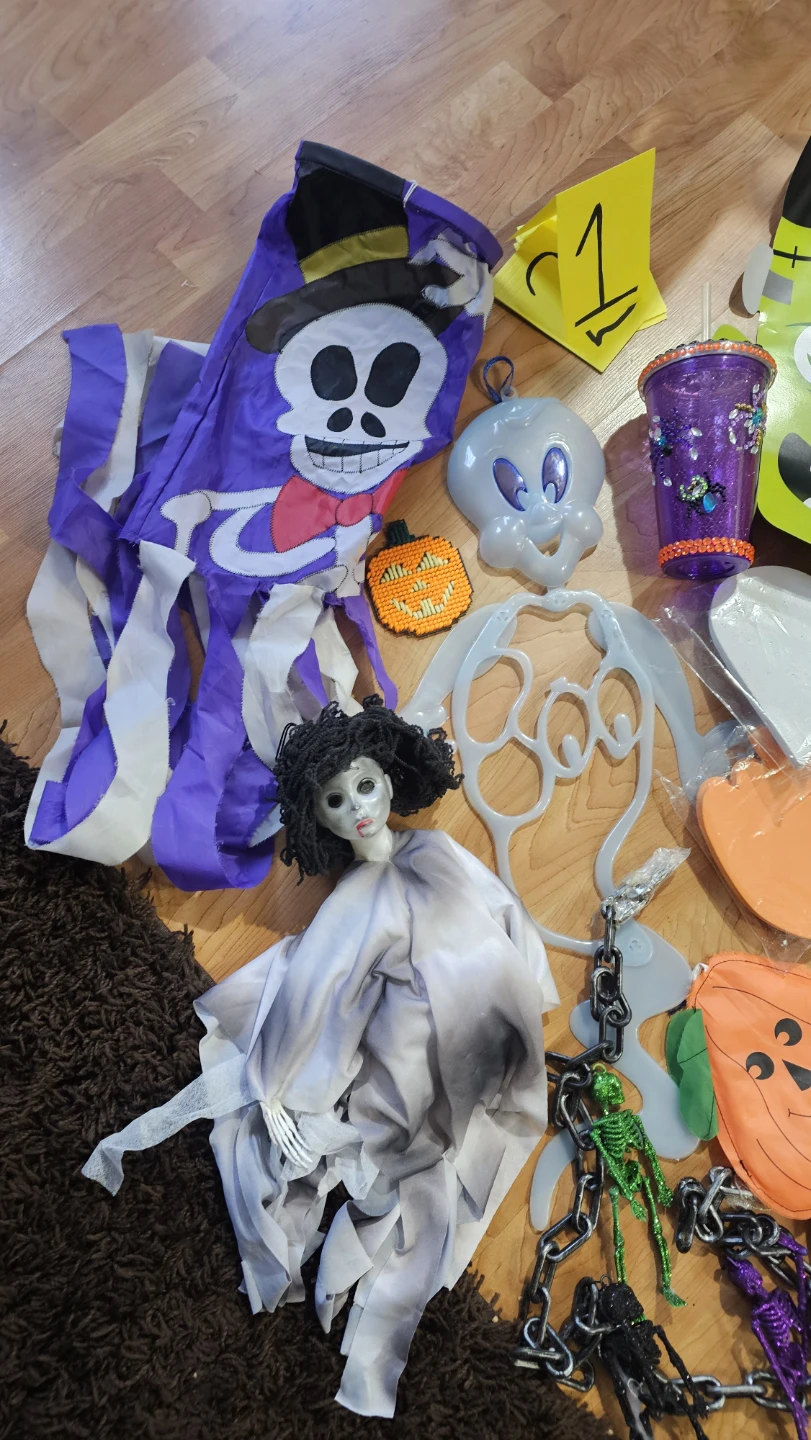 Assorted Used Halloween Decorations Lot - photo 2