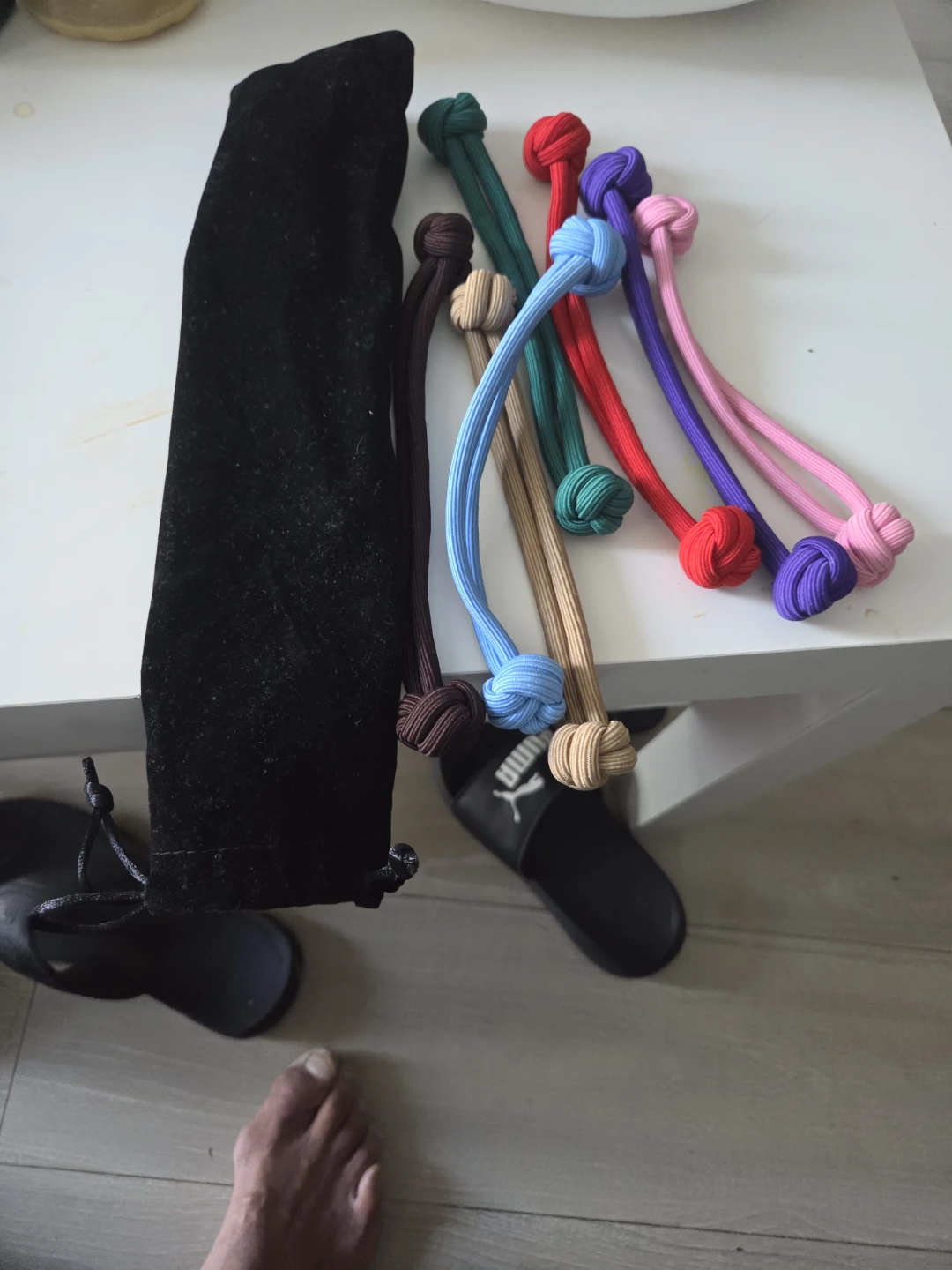 Set of 7 Cord Knot Hair Ties with Pouch - photo 4