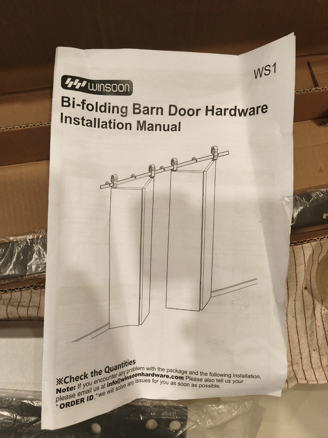 Winsoon Bi-folding Barn Door Hardware Kit - photo 2