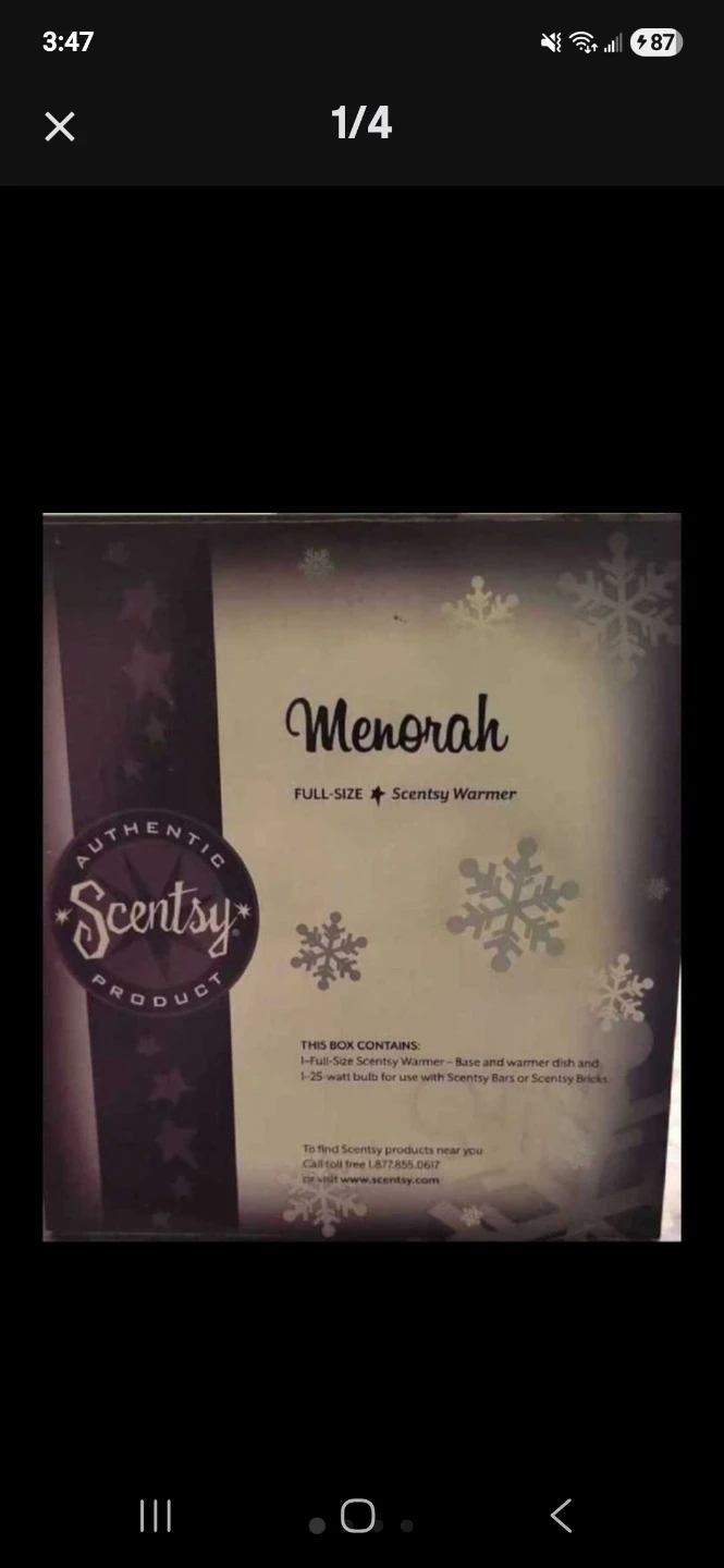 Scentsy Menorah Full-Size Warmer