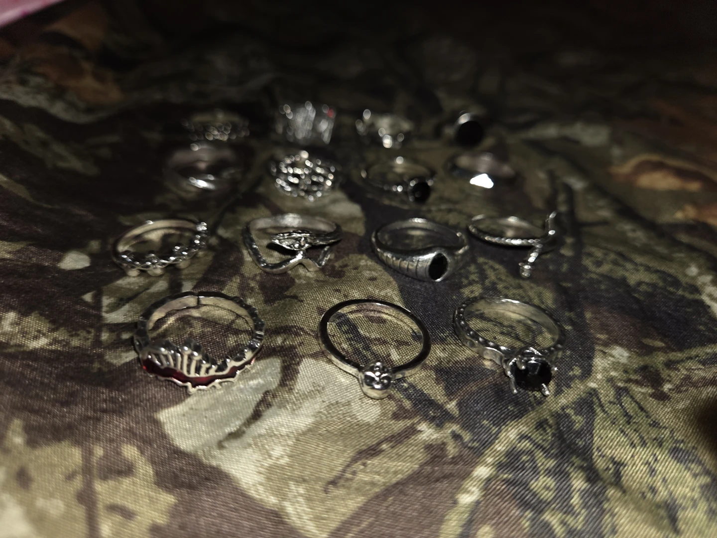 15-Piece Vintage Silver Goth Ring Set - photo 5