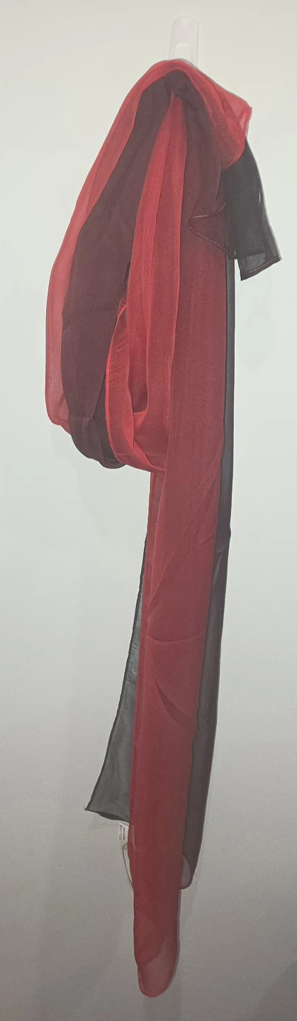 New. Black and Red See Through Gradient Scarf - photo 3