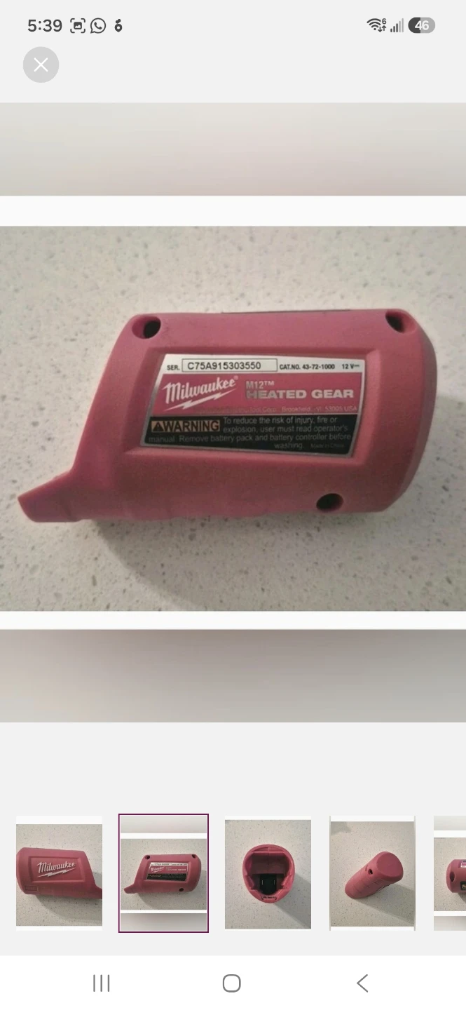 Milwaukee M12 Heated Gear Battery Holder Cover New Power Source - photo 2