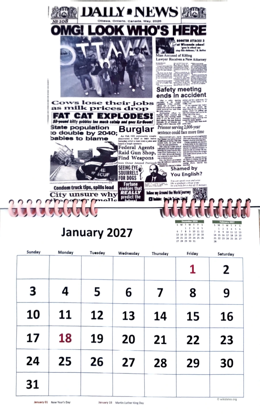 Personalised calendar