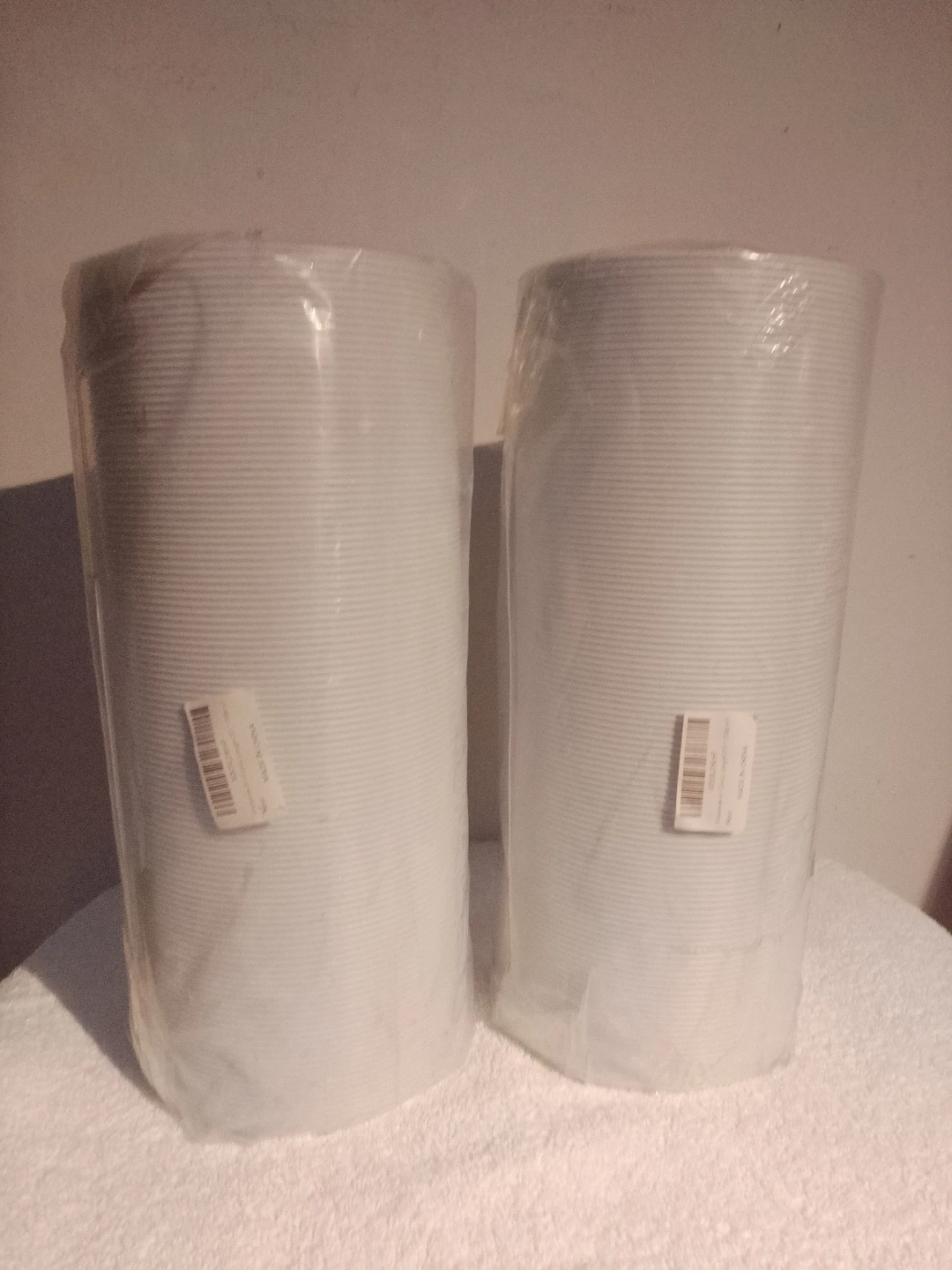 Two New White Air-conditioning ventilation tubes