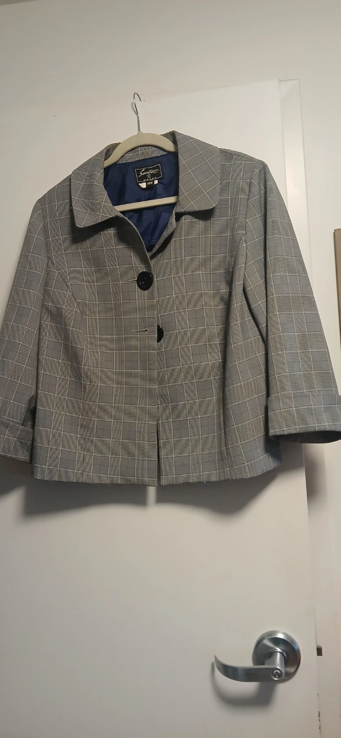 Woman Plaid Jacket