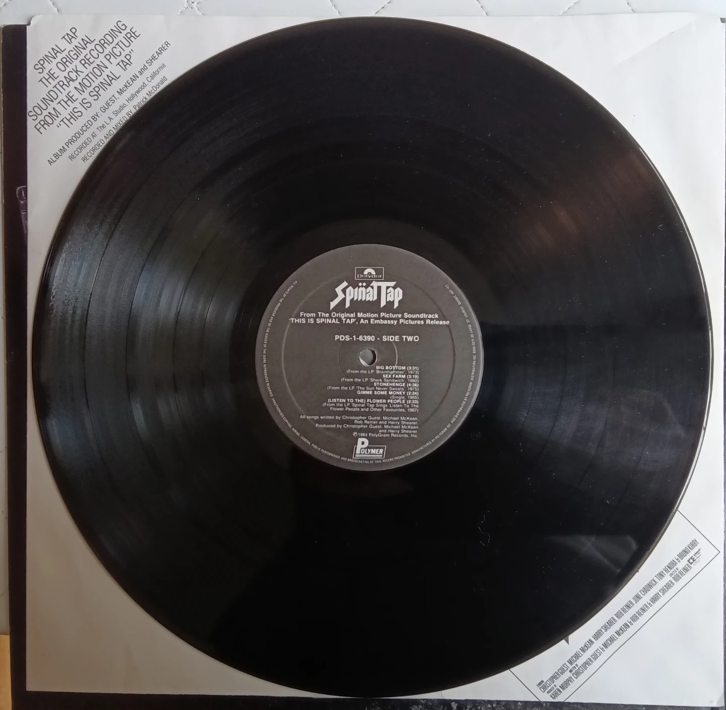 This Is Spinal Tap Original Soundtrack Vinyl Record - photo 5