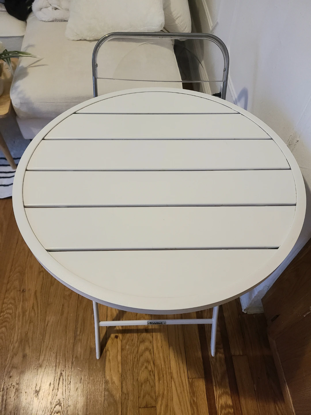 StyleWell White Folding Bistro Coffee Table - photo 2
