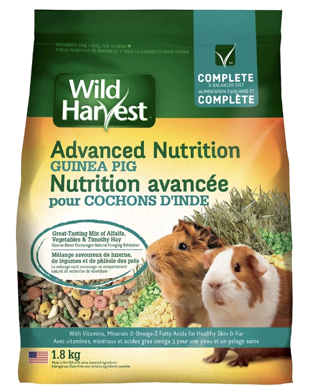 Guinea pigs pellets Wild Harvest bag 1.8kg not opened