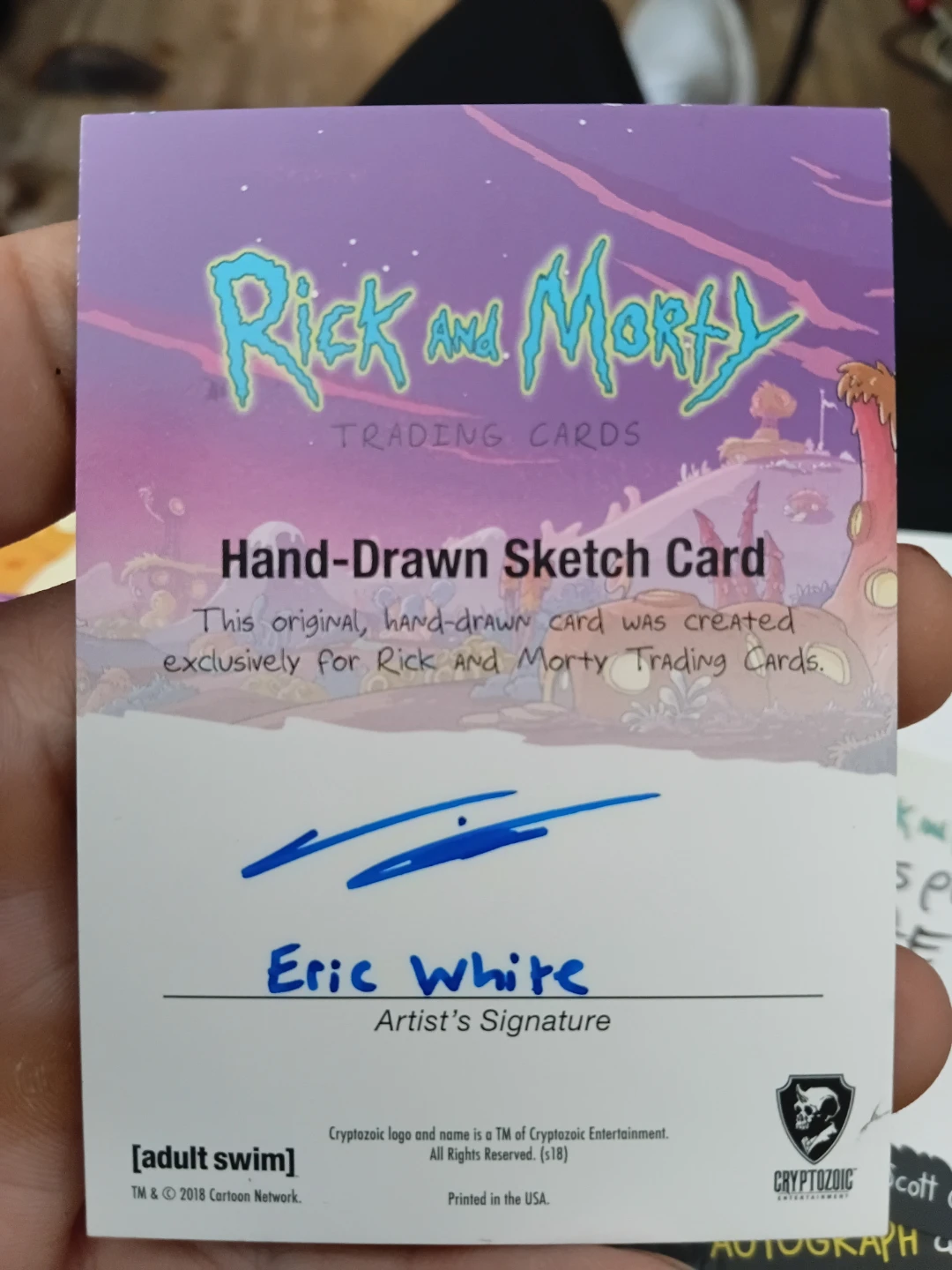 Rick and Morty Hand-Drawn Sketch Card by Eric White - photo 2