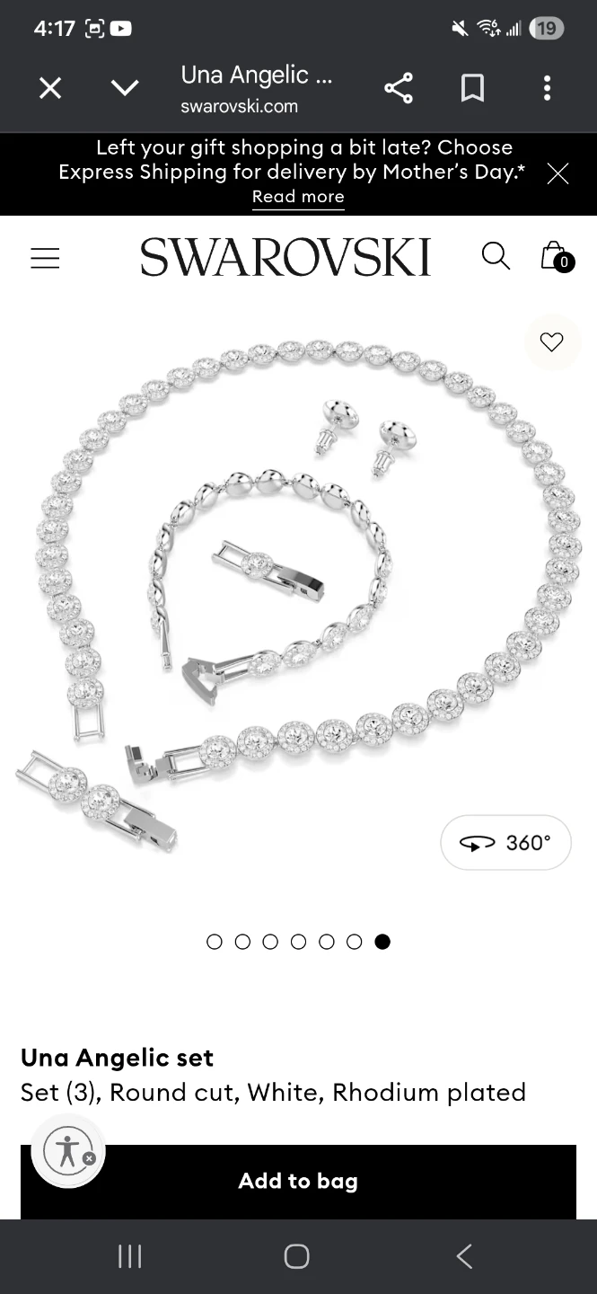 Swarovski Una Angelic Jewellery Set