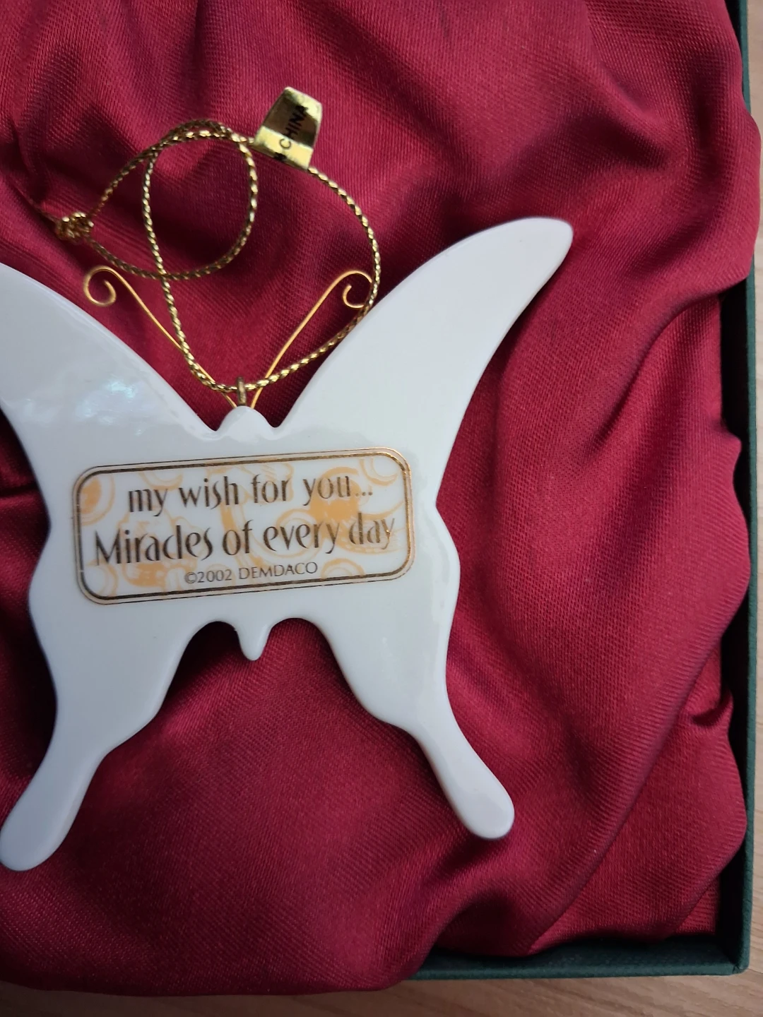 Demdaco Christmas Wishes Butterfly Ornament - photo 2