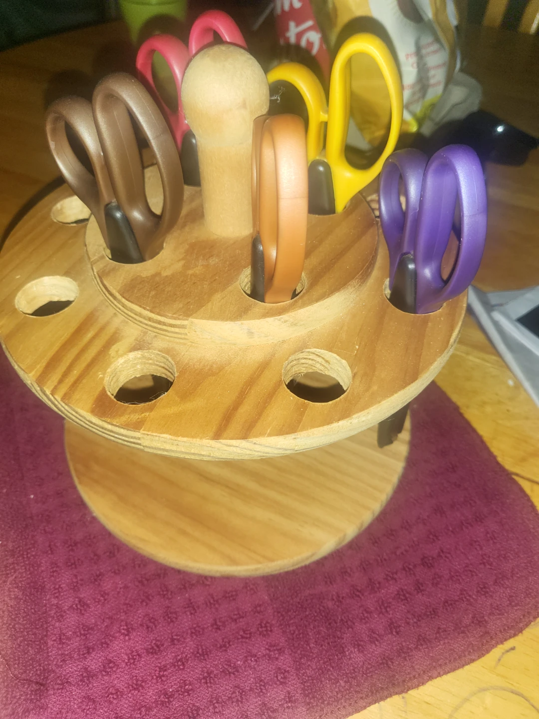 Fiskars Paper Edgers with Wooden Rotating Stand