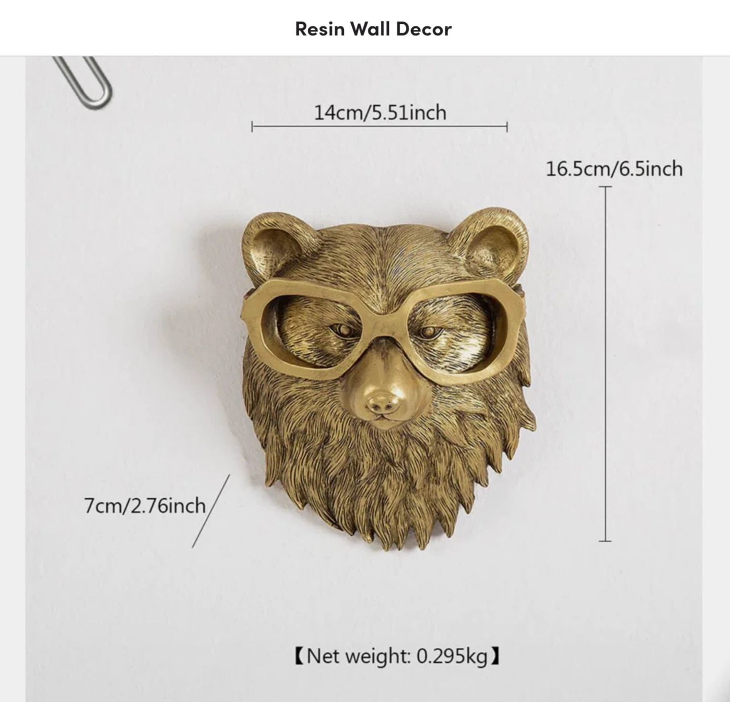Aydia Premuim Edition Gold bear Wall Decor WITH ELEGANT FRAME - photo 2
