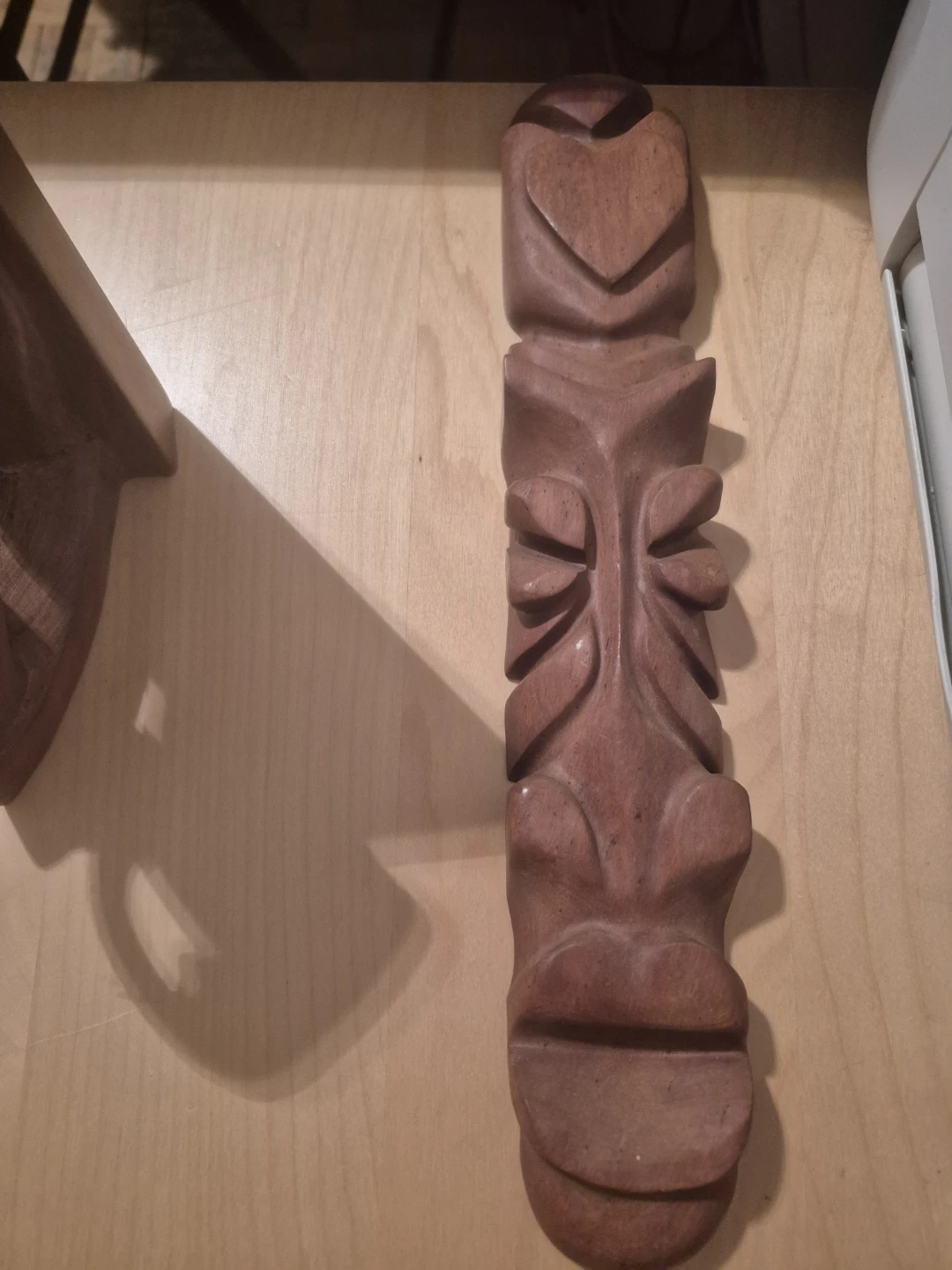 Hand-Carved Wooden Tiki Wall Decor