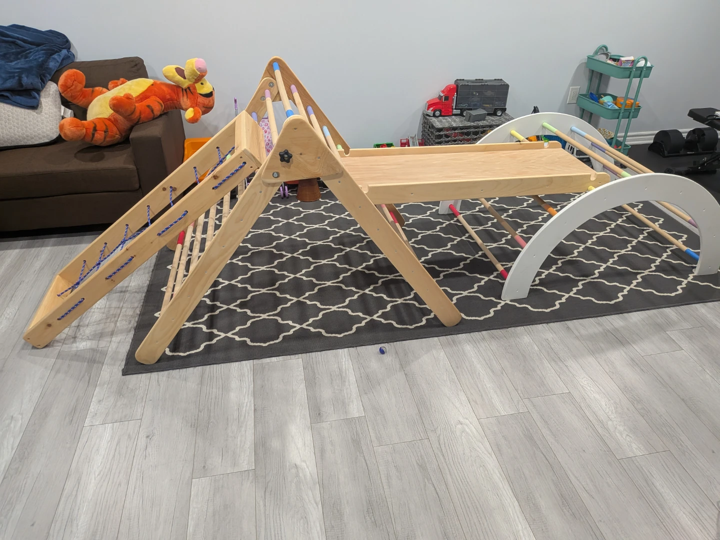 Kids Wooden Climbing Set