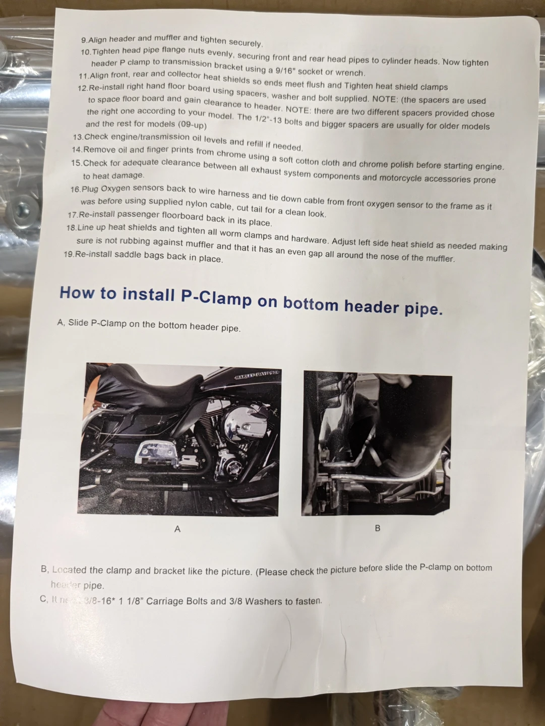 New-HDEX-08C/B 2-into-1 Exhaust for Harley Davidson Touring - photo 2