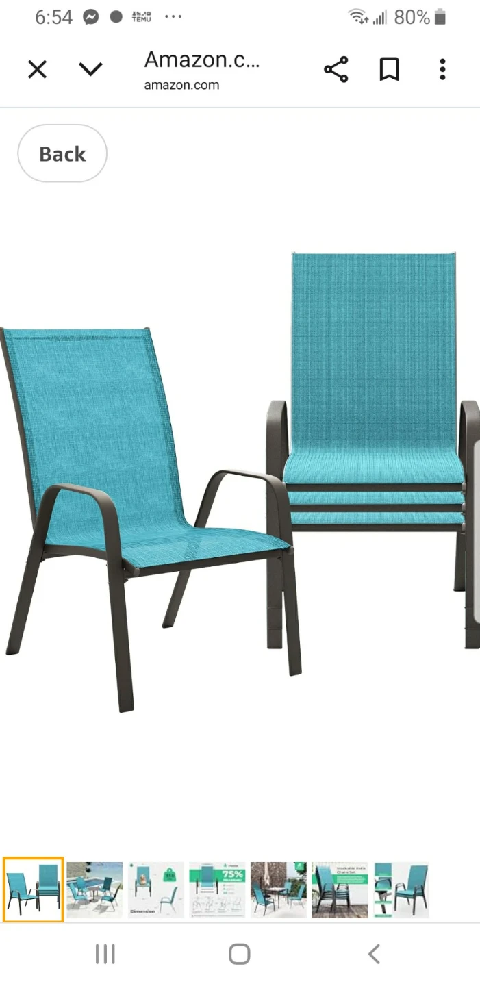 Patio Dining Chairs Set of 4 brand new