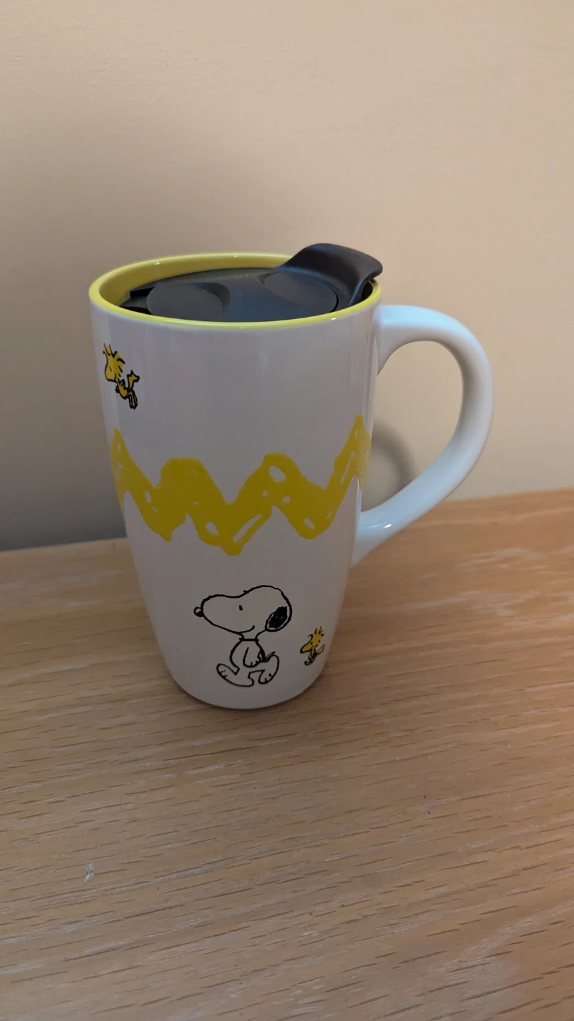 Peanuts Snoopy Ceramic Travel Mug brand new