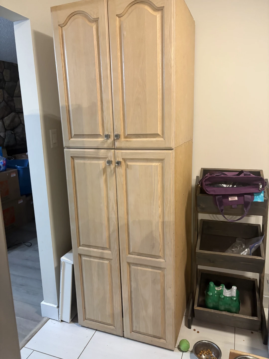 Tall Wooden Pantry Cabinet - photo 2
