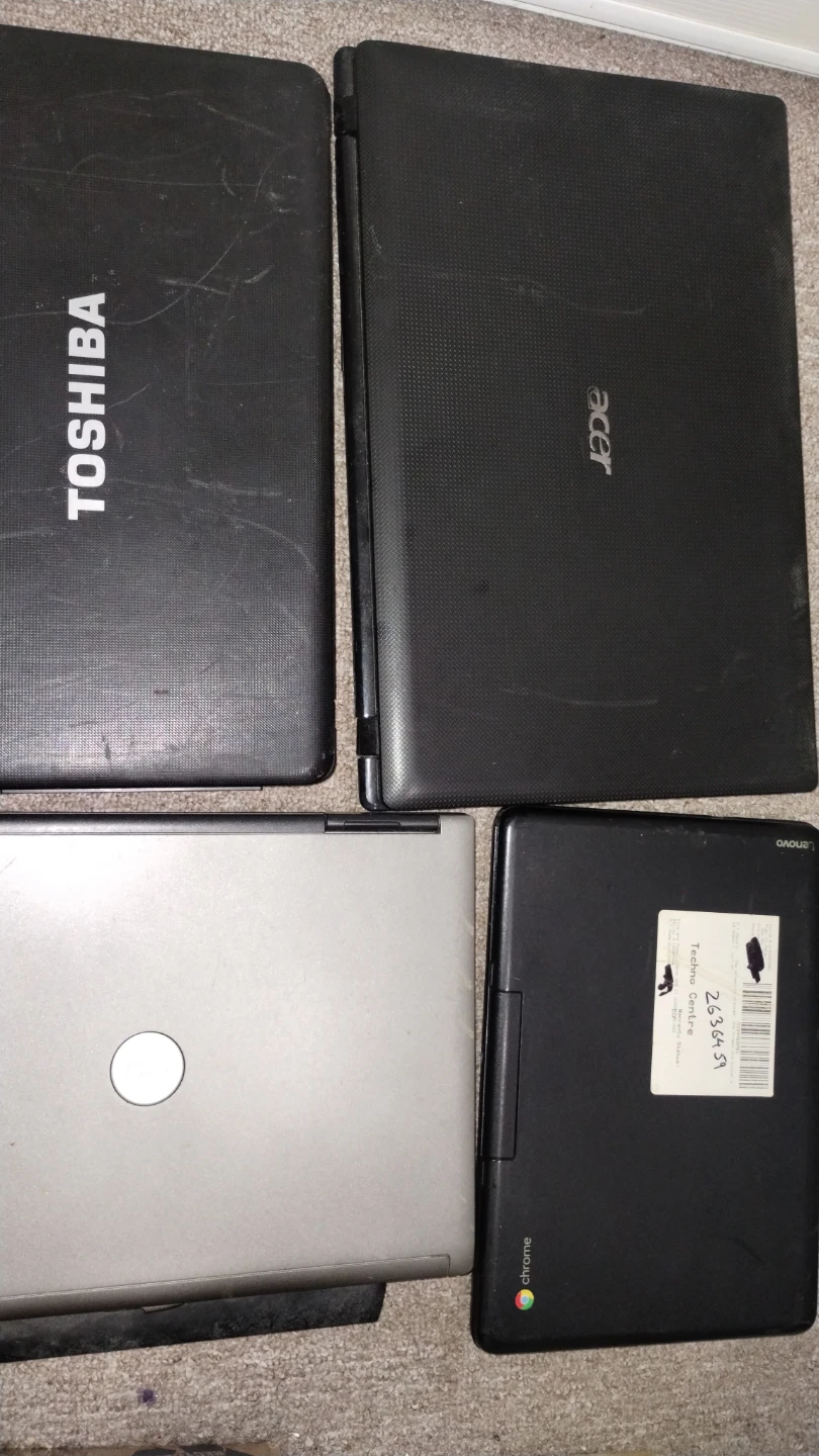 Lot of 4 Used Laptops for Parts