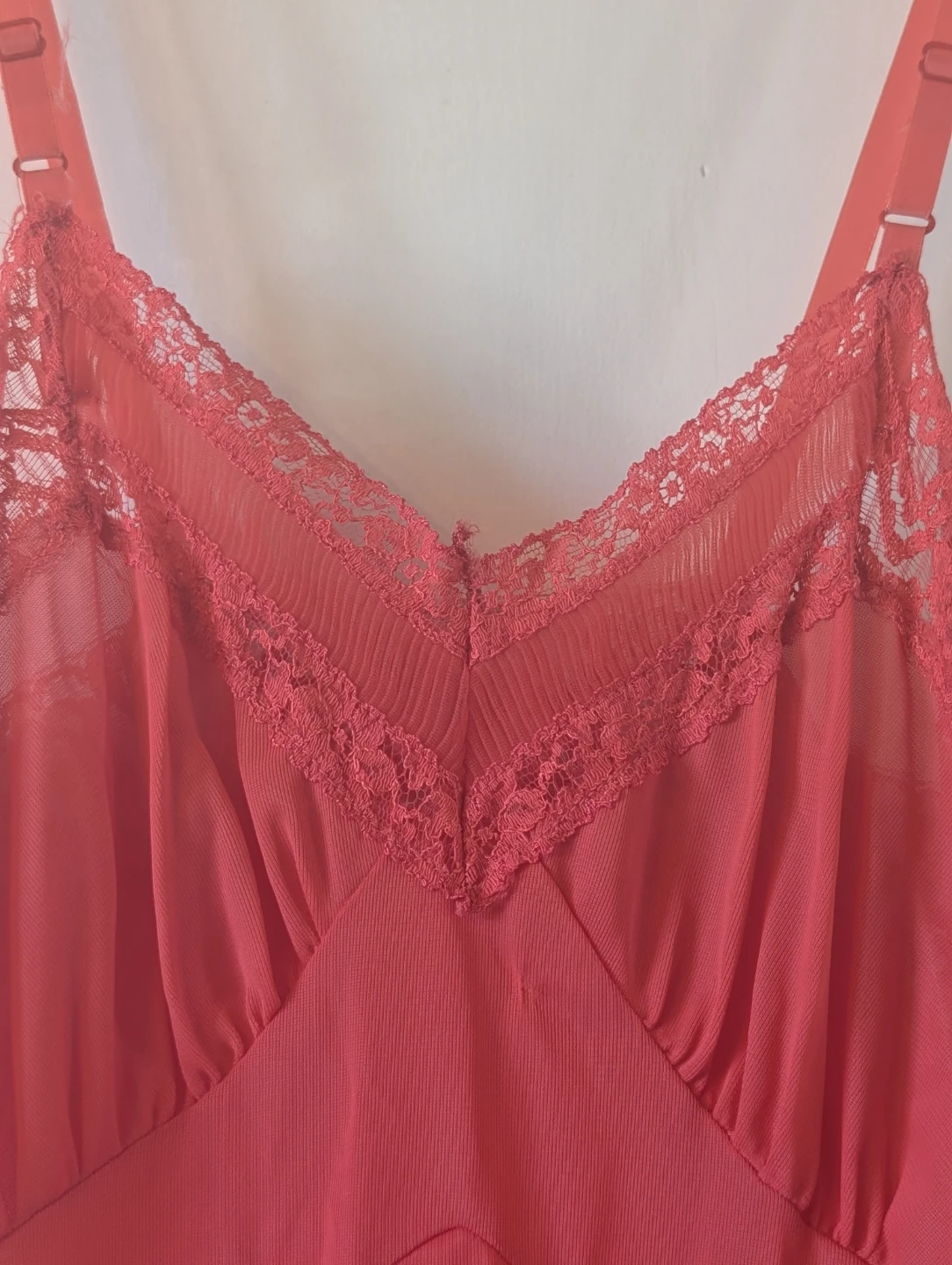 Vintage Coral Pink Lingerie Slip - photo 2