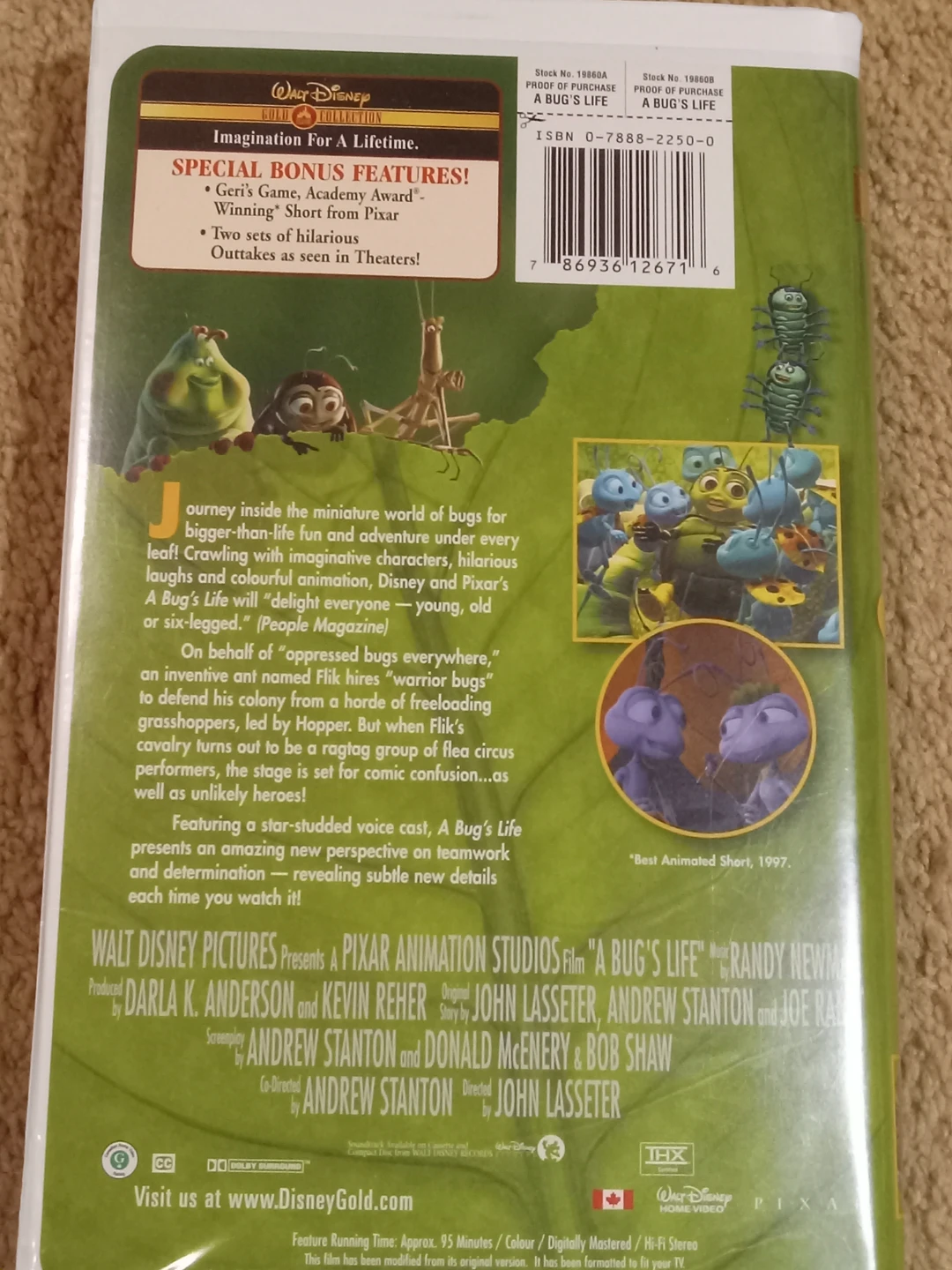 A Bug's Life Disney Gold Collection VHS - photo 2