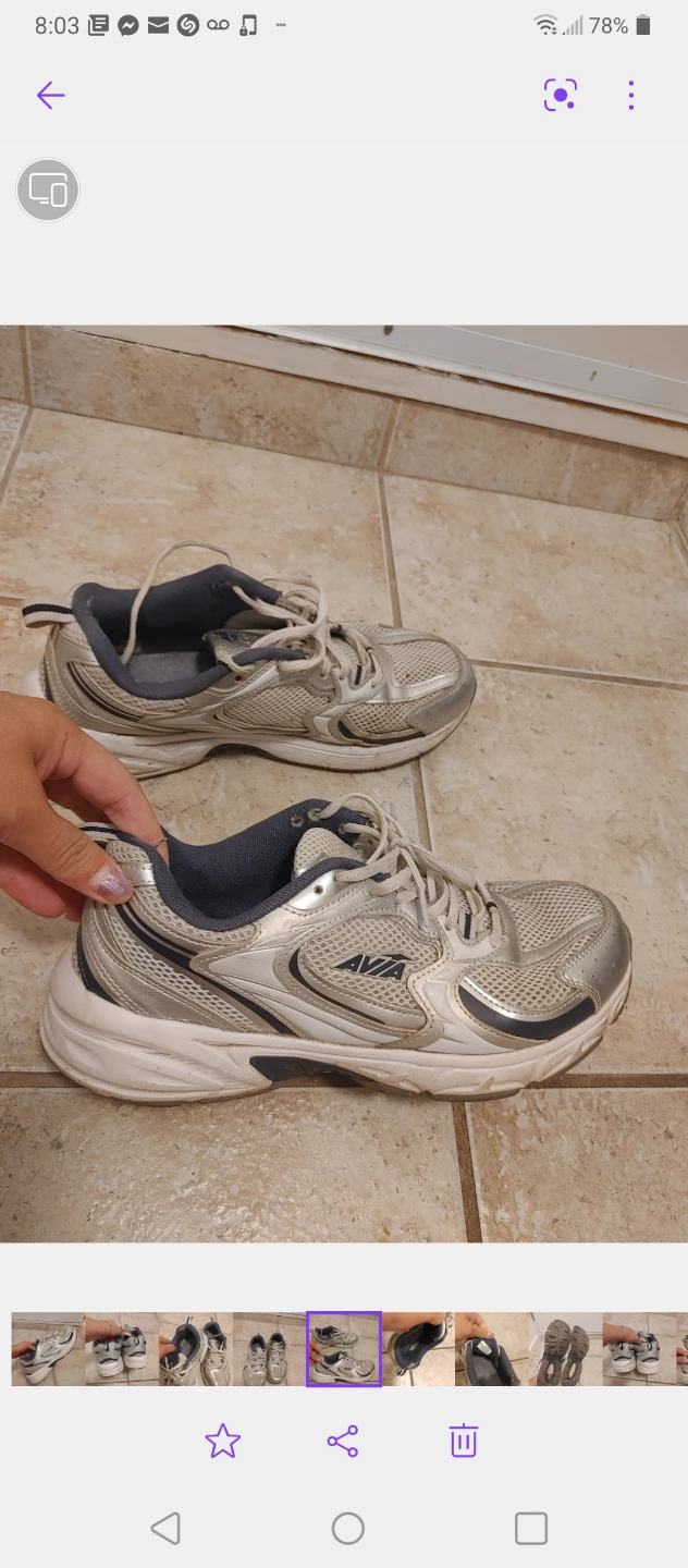Men's Running Shoes Silver size 10.5