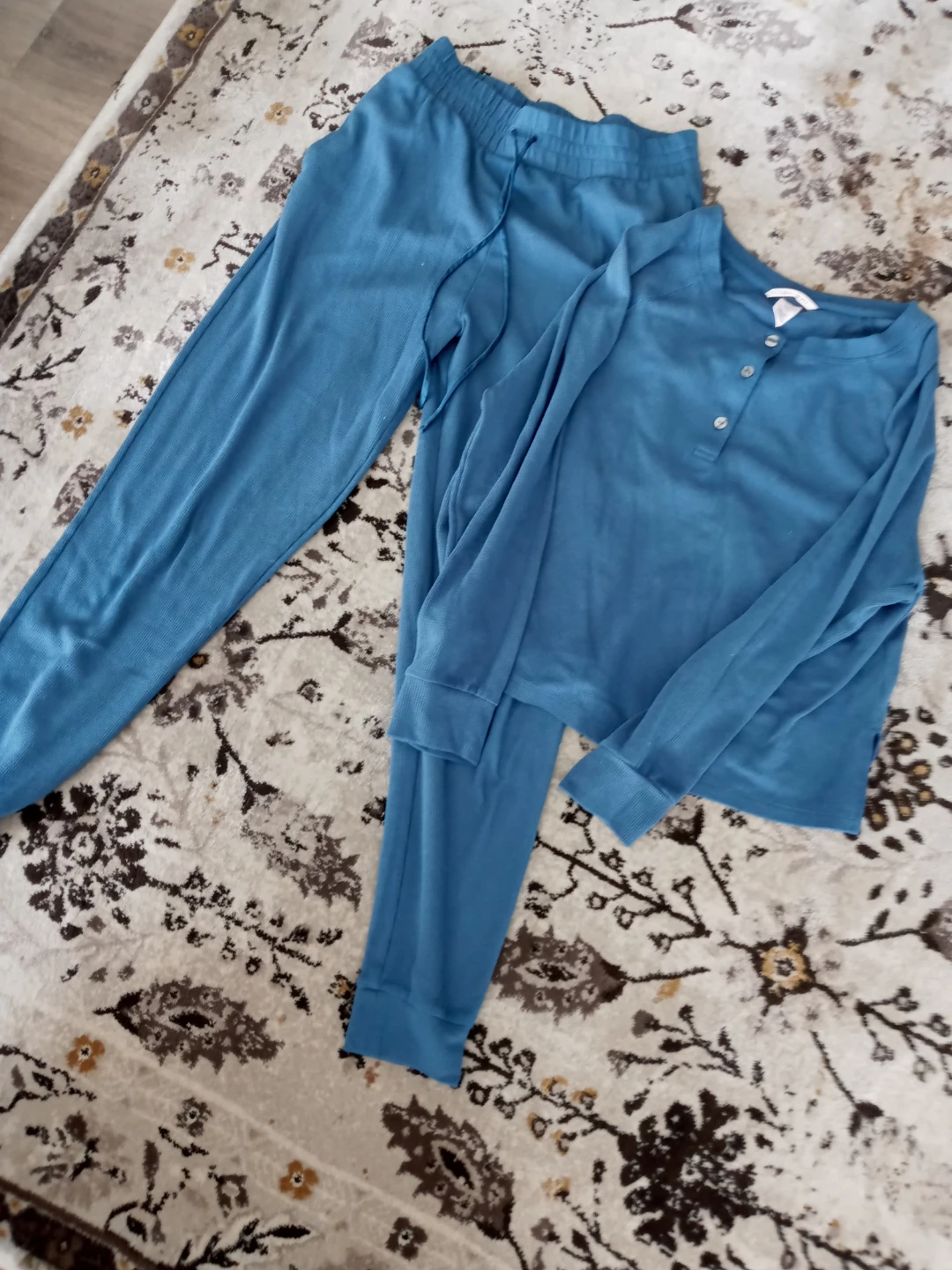Victoria' Secret PJs Waffle Henley Jogger Set XS - photo 2