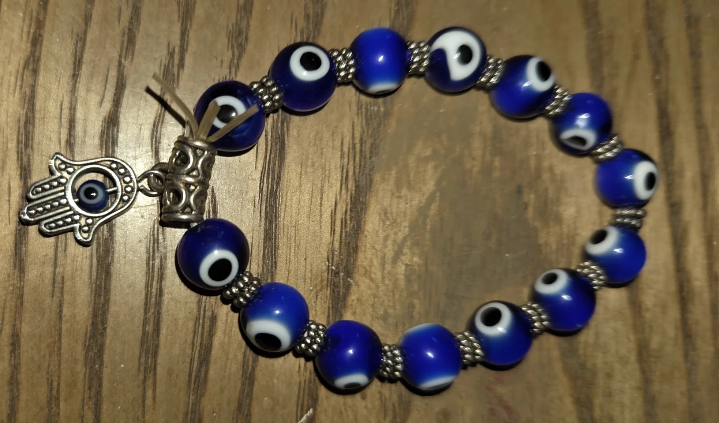 Evil Eye Necklace and Hamsa Bracelet Set