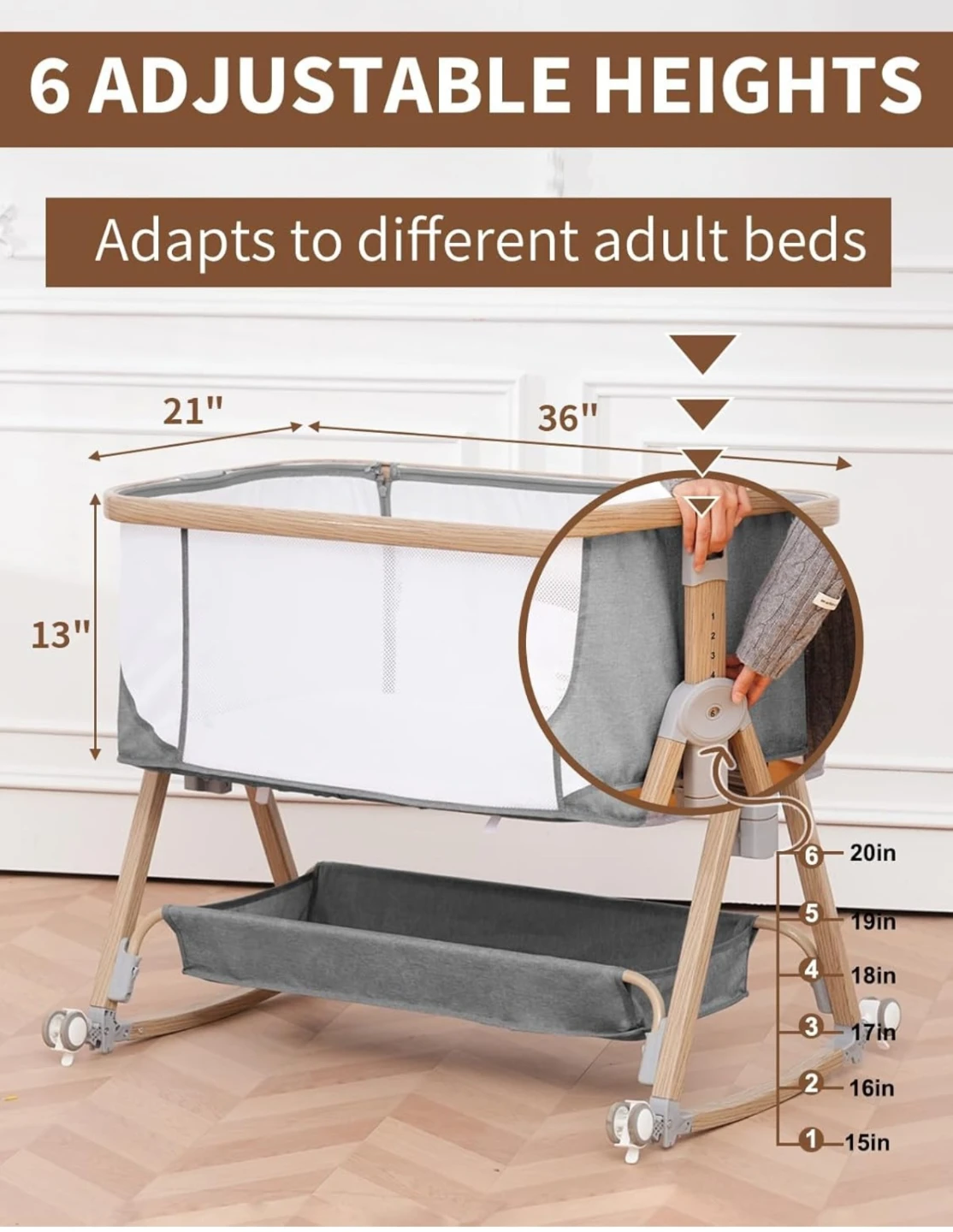 Baby Bedside Bassinet - photo 5