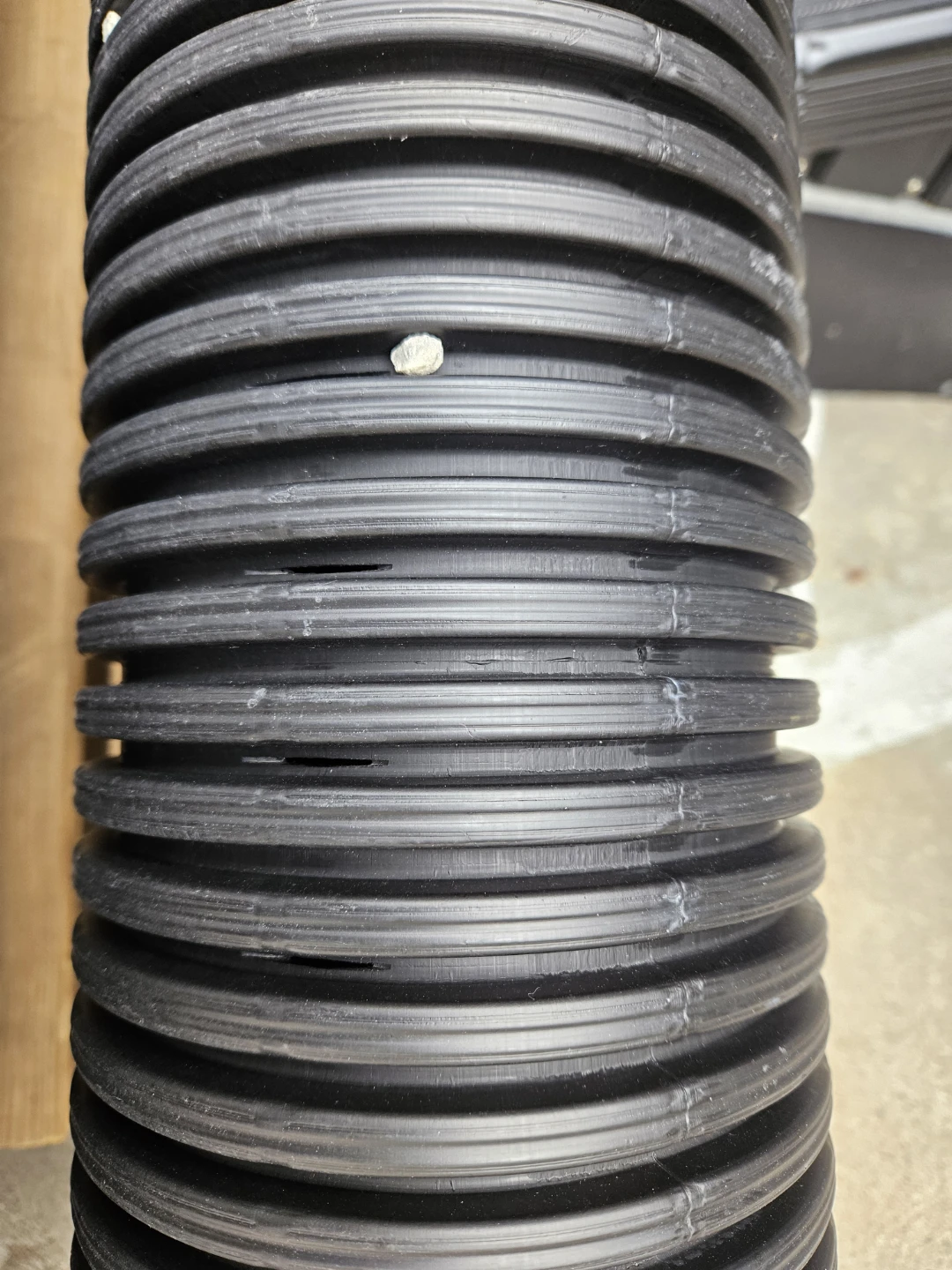 french drain 6" pipe and pressure treated 6x6s - photo 3
