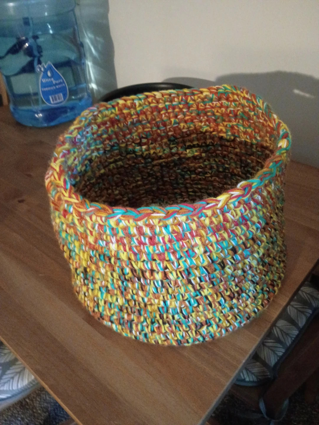 Home made. Hand woven basket.