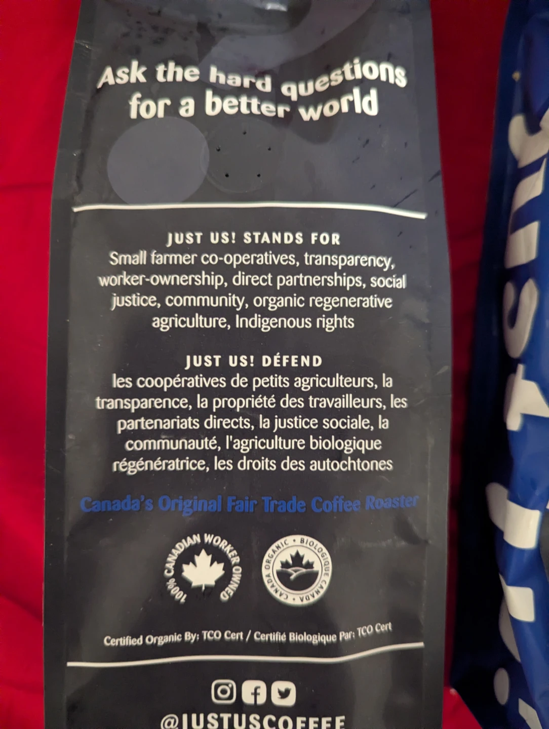 2 x NIB Just Us! Brand Organic Ground French Decaf Coffee! ☕ - photo 2