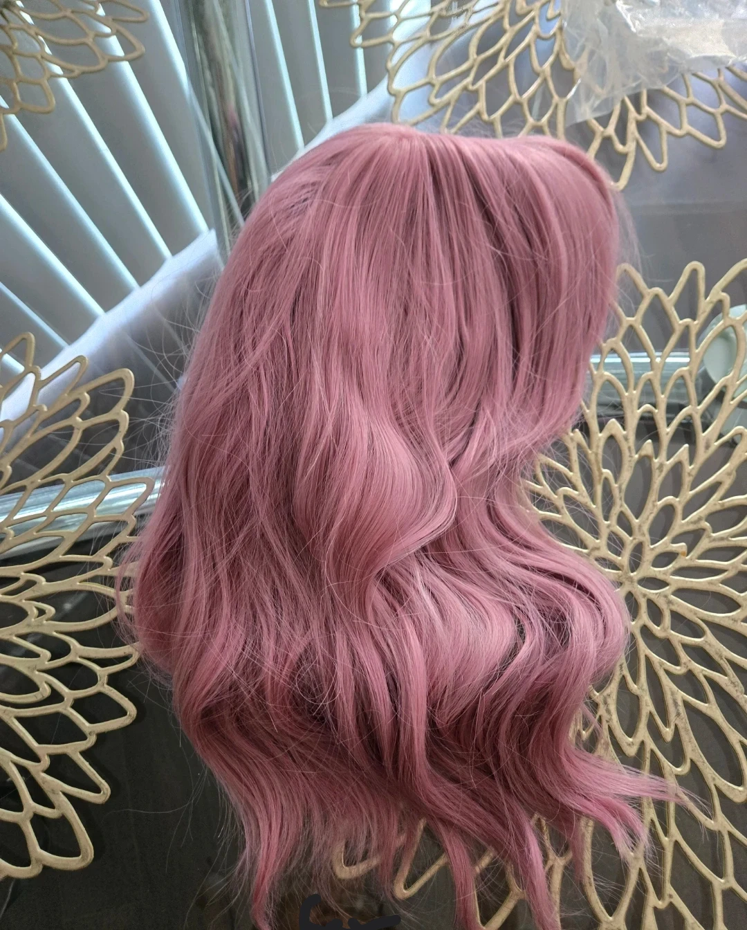 Pink Wavy Synthetic Wig - photo 2