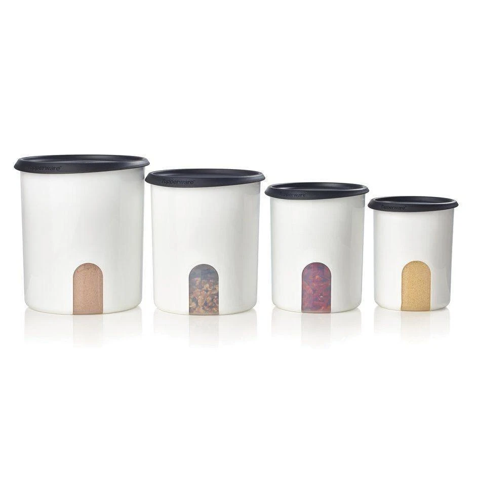 Tupperware® One Touch® Reminder Canister Set – 4 Pieces