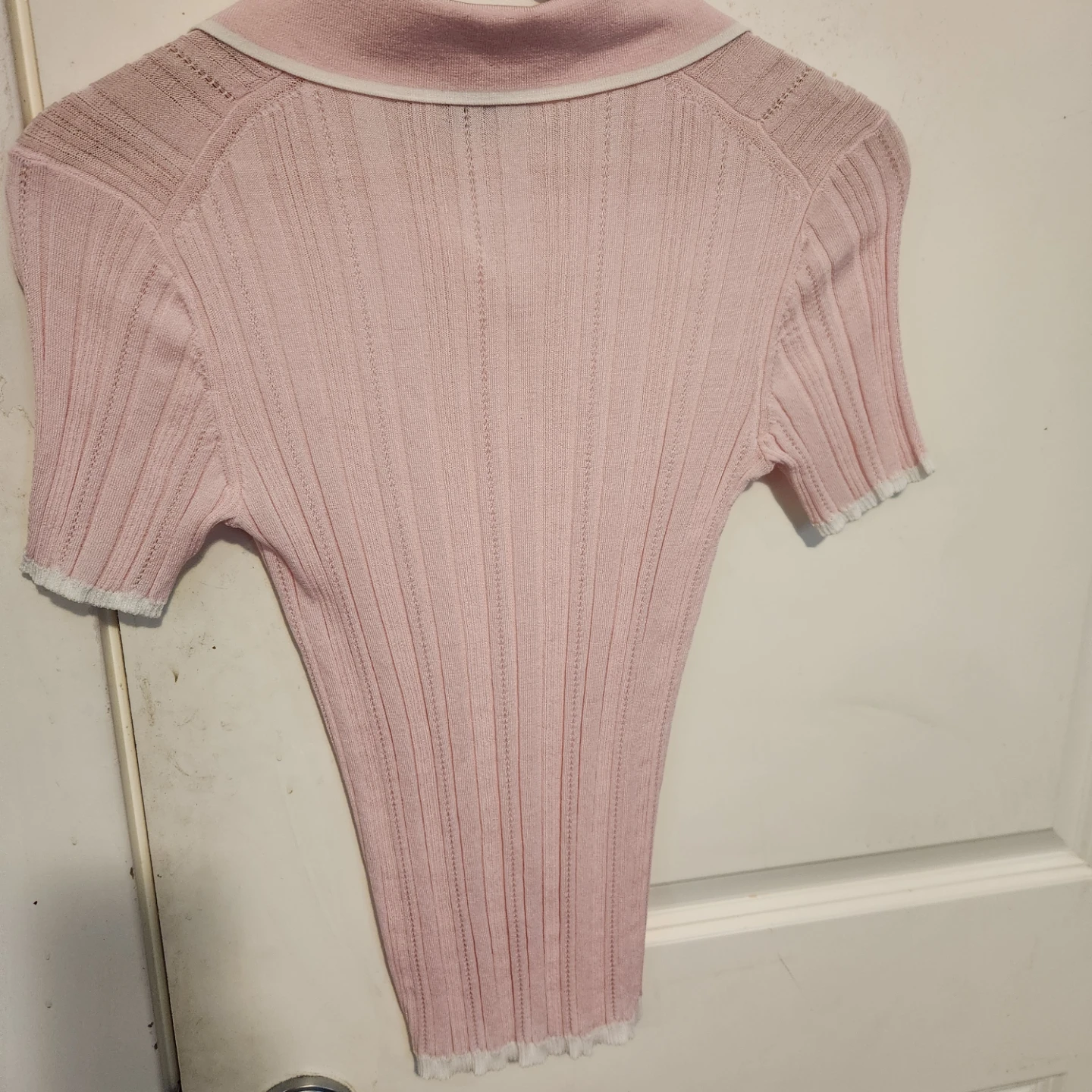 Coach 1941 Pink Ribbed Polo Shirt - photo 4