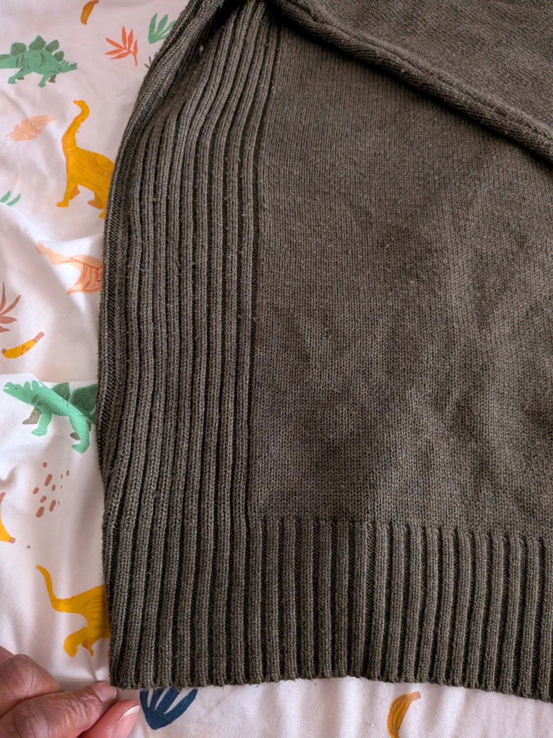 Vintage Chunky Oscar de la Renta Olive Green Sweater - XXL - photo 2