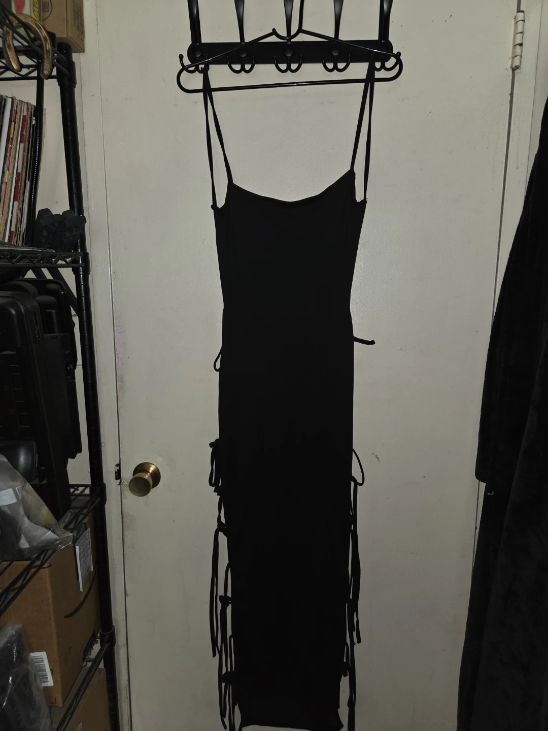 Shein Haute Long Dress w/ Straps & Lace-Up Sides in a Ladies L