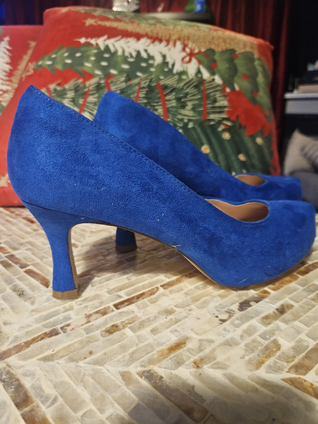 BUEUPU Blue Suede Pumps - photo 3
