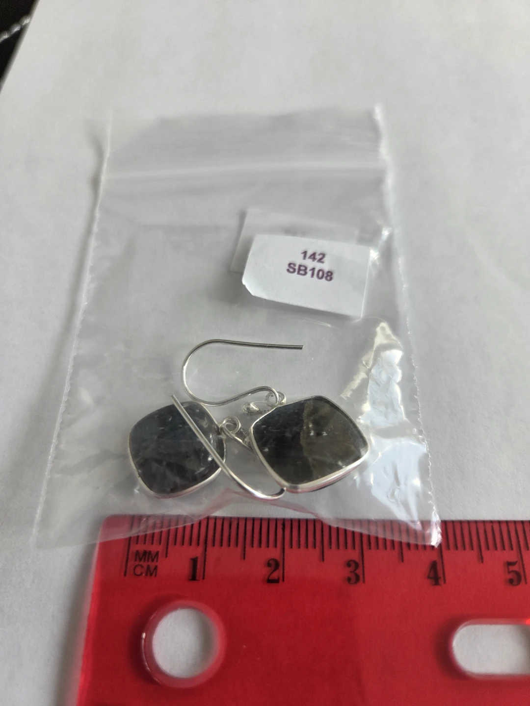 Silver (3.42) Labradorite Earrings - photo 4