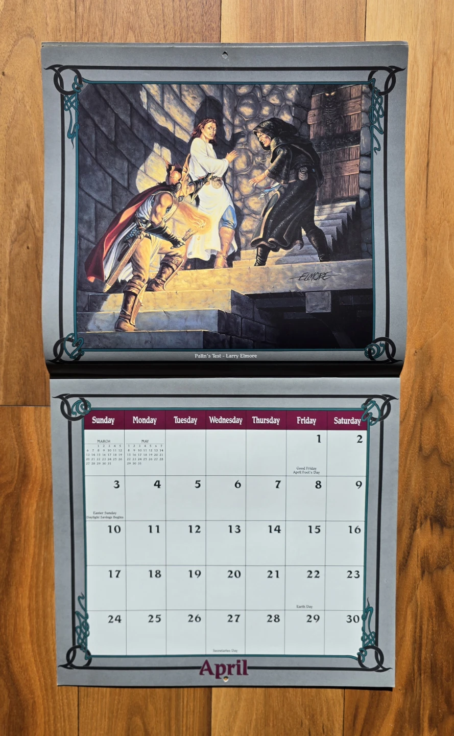 Vintage 1994 Dragonlance Calendar - photo 4
