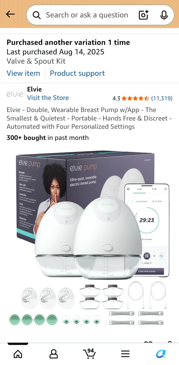 Elvie Double Wearable Electric Breast Pump - photo 3